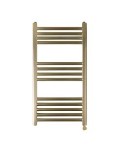 VOS 800x400 Electric Towel Rail Brushed Brass
