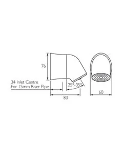Vandal Resistant Adjustable Exposed Shower Head