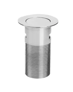 Round Push Button Flat Top Basin Waste Slotted