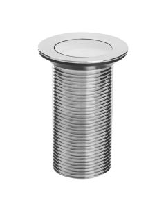 Round Push Button Flat Top Basin Waste Unslotted