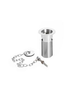 Traditional Basin Waste with Plug Slotted Chrome