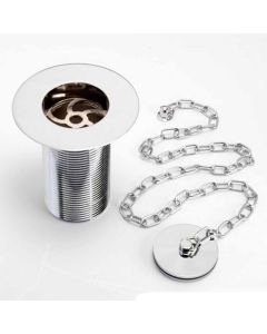 Unslotted Belfast Sink Waste Chrome Plated