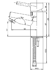 Xcite Small Basin Mixer with Clicker Waste