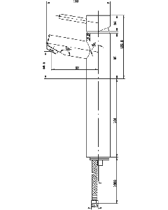 Xcite Tall Basin Mixer with Clicker Waste
