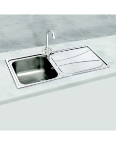 Carron Phoenix Zeta 100 1 Bowl Inset Sink Stainless Steel