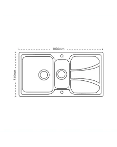 Carron Phoenix Zeta 150 1.5 Bowl Inset Sink Stainless Steel