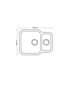 Carron Phoenix Zeta 150U 1.5 Bowl Sink Stainless Steel