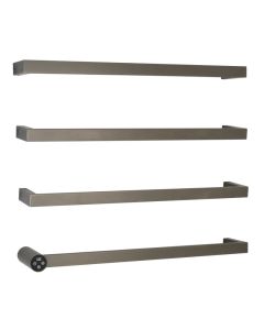 Zyon Electric Bar Towel Rail Brushed Black
