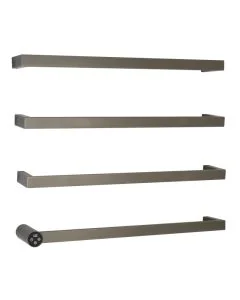 Zyon Electric Bar Towel Rail Brushed Black