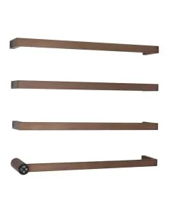 Zyon Electric Bar Towel Rail Brushed Bronze
