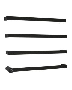 Zyon Electric Bar Towel Rail Matt Black
