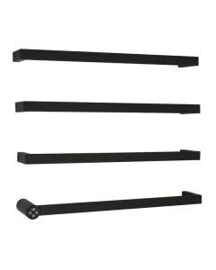 Zyon Electric Bar Towel Rail Matt Black