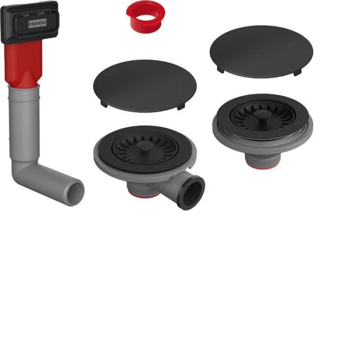 Franke Manual Waste Kit Set 2 Bowl HOF rect Matt Black