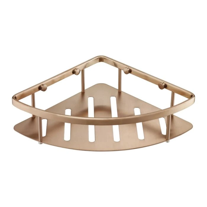VOS Shower Corner Basket Brushed Bronze