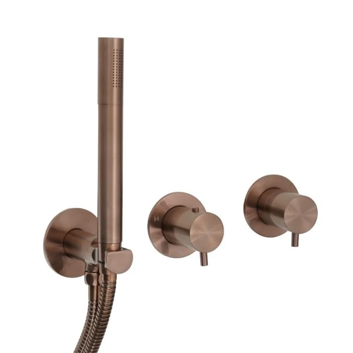 VOS Modular 2 Way Shower with Handset Brushed Bronze