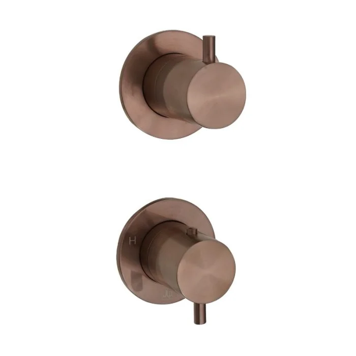VOS Modular 2 Way Thermostatic Shower Brushed Bronze