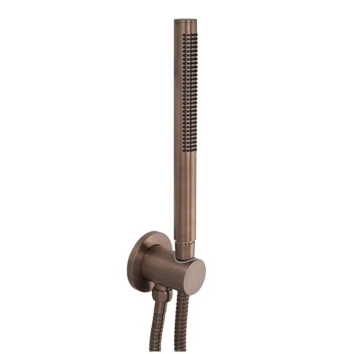 VOS Designer Wall Round Water Outlet Shower Kit Brushed Bronze