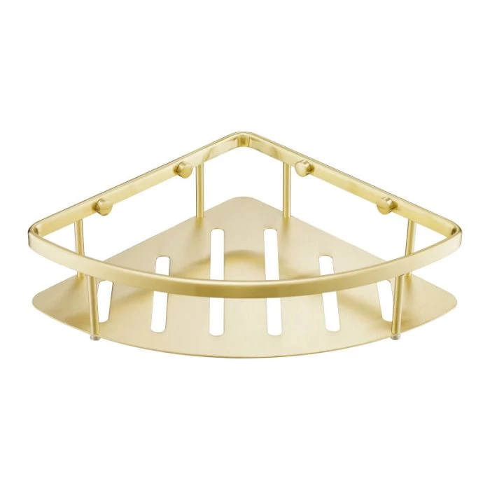 VOS Shower Corner Basket Brushed Brass