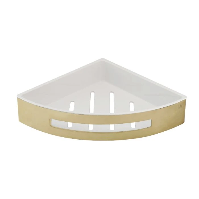 VOS Shower Corner Basket Shelf Brushed Brass