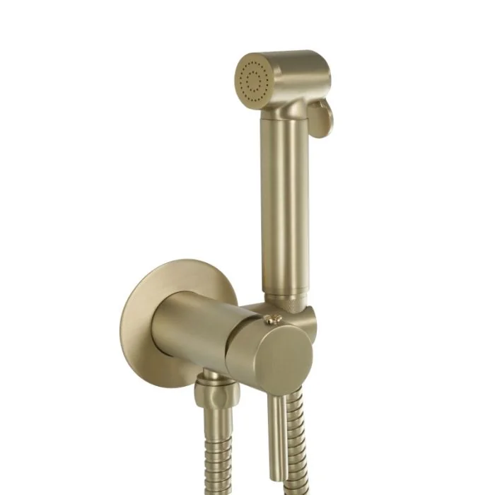 VOS Hot and Cold Douche Set Brushed Brass