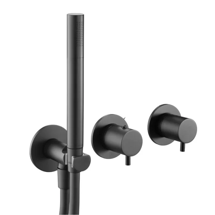 VOS Modular 2 Way Shower with handset Matt Black