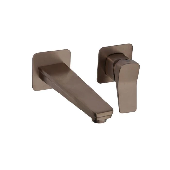 Hix Wall Mounted Basin Mixer Bronze