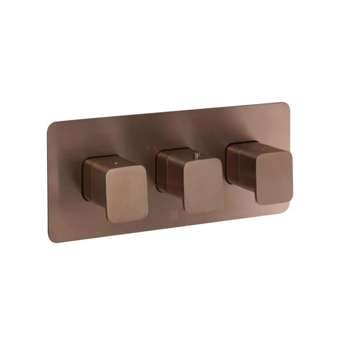 Hix 3 Lever 3 Way Shower Valve Bronze