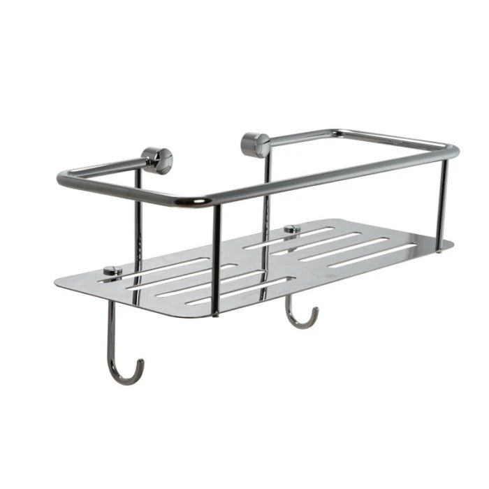Single Square Shower Basket Chrome