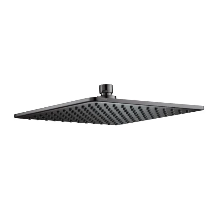 Hix Square 250mm Shower Head Black