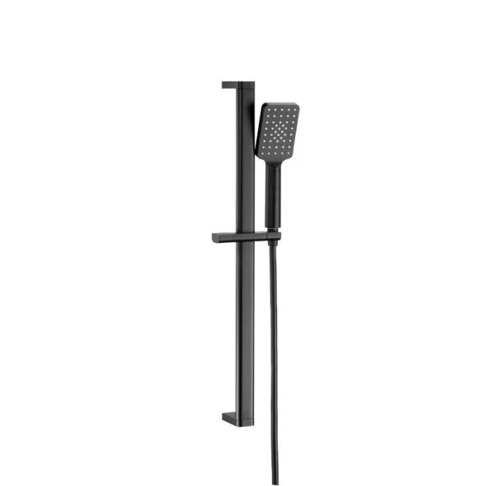 Hix Slide Rail Shower Kit Matt Black