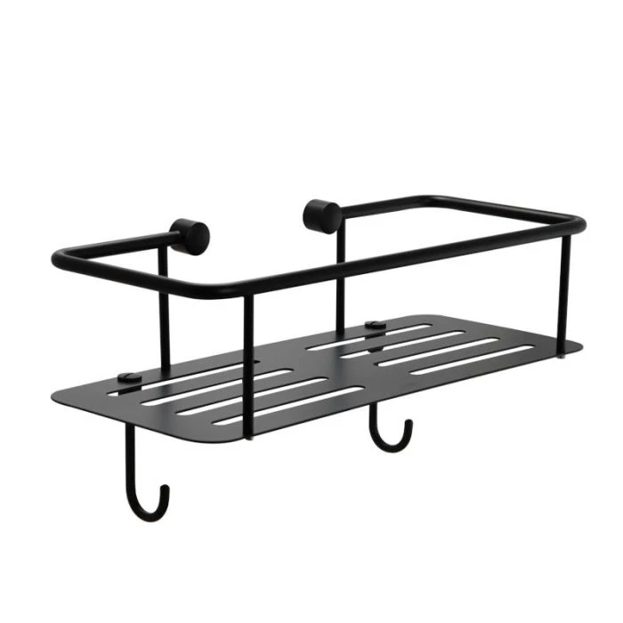 Single Square Shower Basket Matt Black