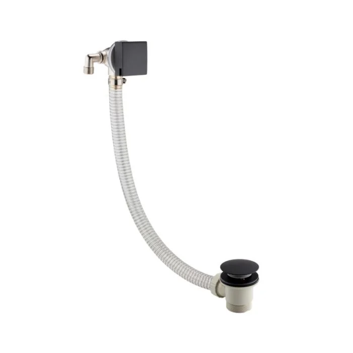 Hix Overflow Bath Filler Matt Black