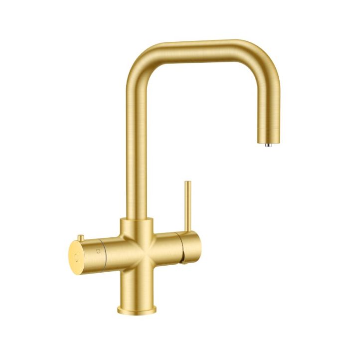 4in1 Square Neck Filtered Kettle Tap Brushed Brass