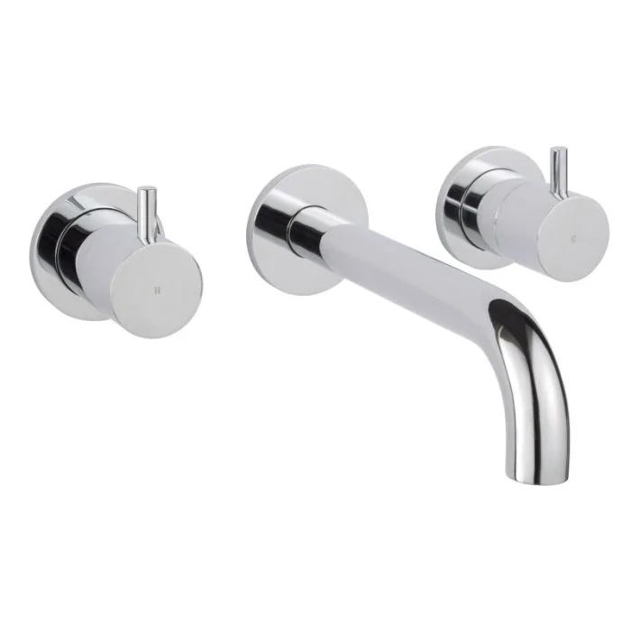 Florence 3-Hole Wall Basin Mixer Chrome