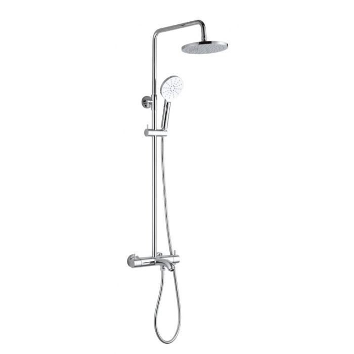 Florence 3 Way Thermostatic Shower Riser Kit Chrome