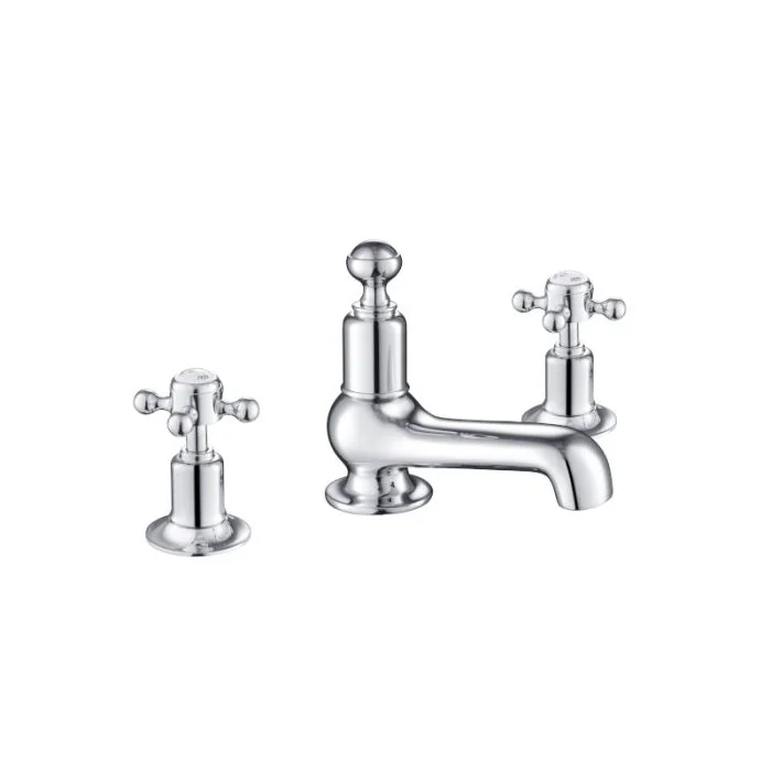 Grosvenor Cross 3 Hole Basin Mixer Chrome