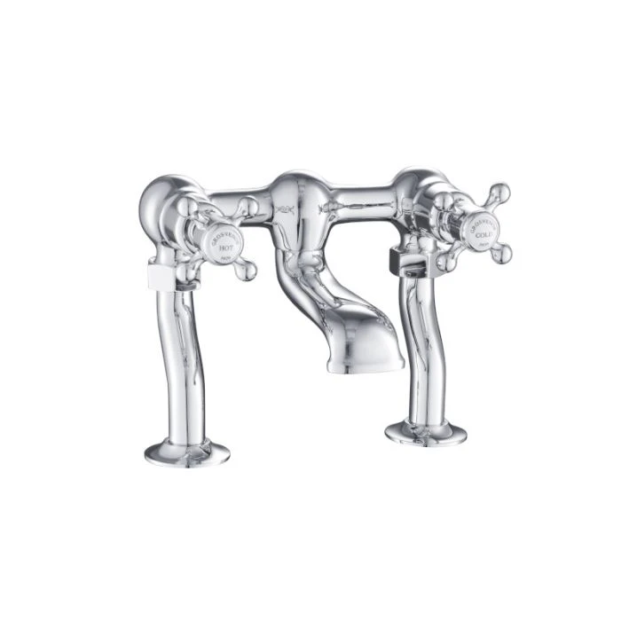 Grosvenor Cross Deck Bath Filler Chrome