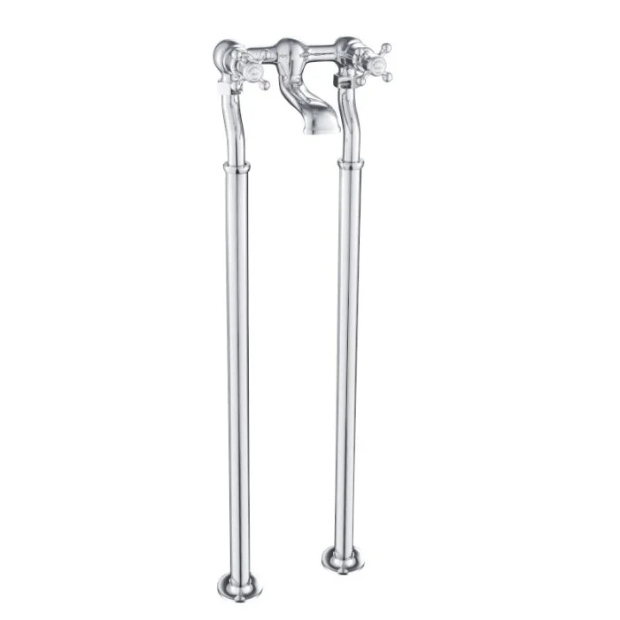 Grosvenor Cross Freestanding Bath Filler Chrome