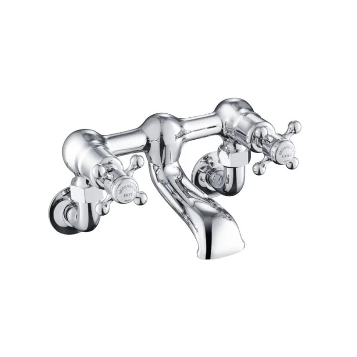 Grosvenor Cross Wall Bath Filler Chrome
