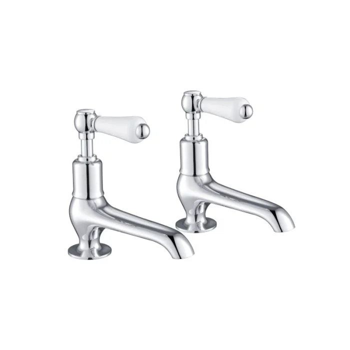 Grosvenor Lever Long Nose Basin Taps Chrome