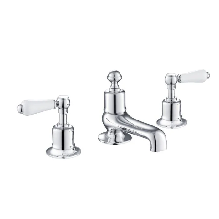 Grosvenor Lever 3 Hole Bath Filler Chrome