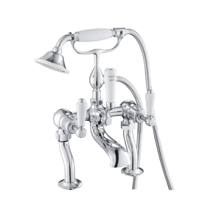 Grosvenor Lever Deck Bath Shower Mixer Chrome