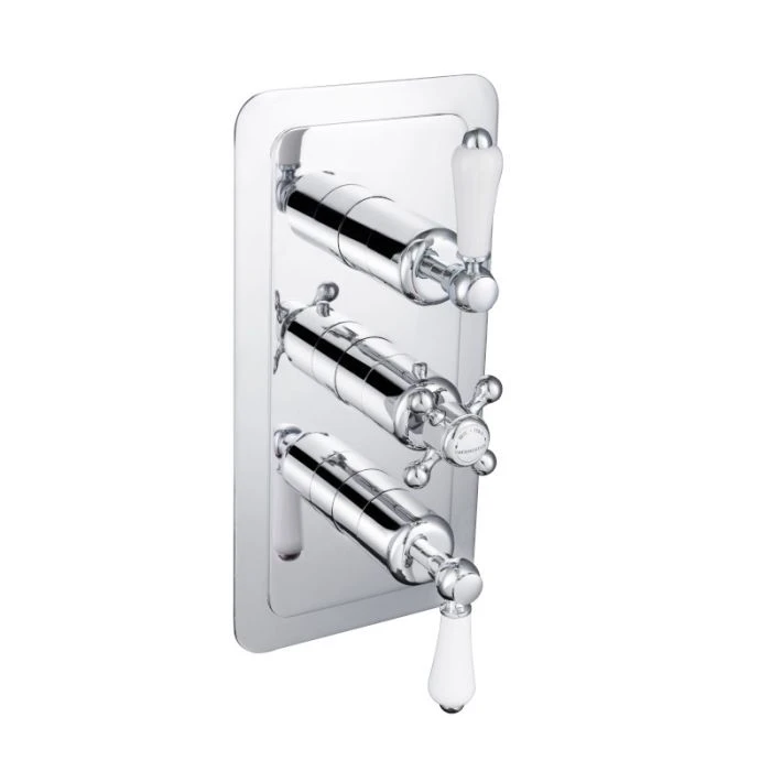 Grosvenor Lever 3 Handle 2 Way Shower Valve Chrome
