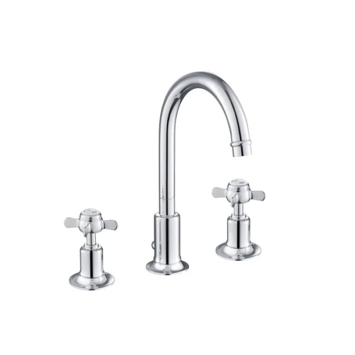 Grosvenor Pinch 3 Hole Basin Mixer Chrome
