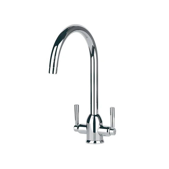 Alzira Monobloc Twin Lever Sink Mixer Chrome