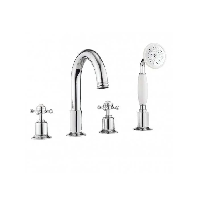 Crosswater Belgravia Crosshead 4 Hole Bath Shower Mixer