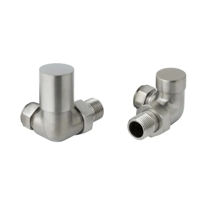 JTP INOX Corner Radiator Valves Stainless Steel