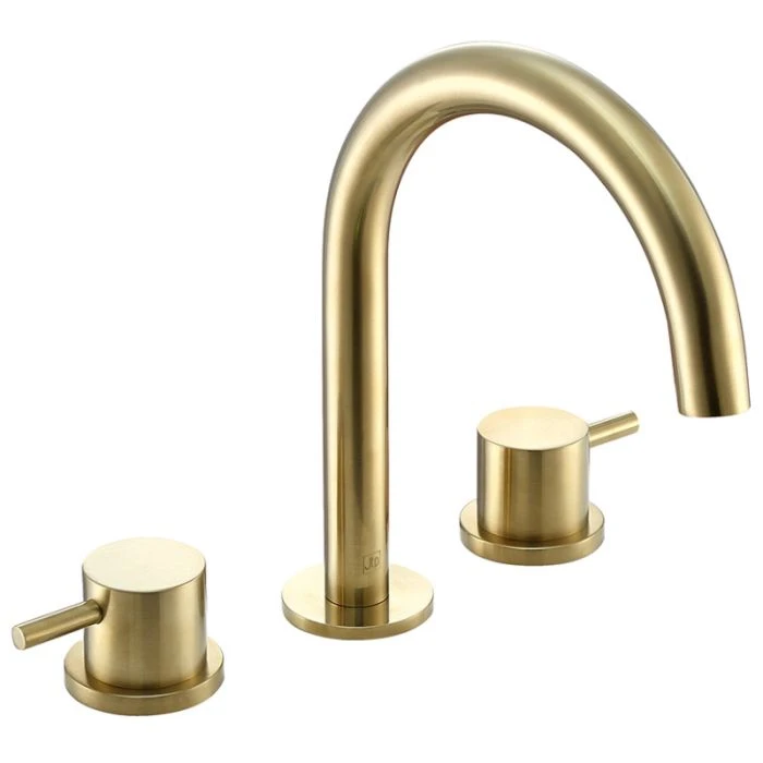 VOS Deck Mounted Basin Mixer Brass