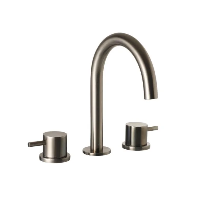 VOS Deck Mounted Basin Mixer Brushed Black