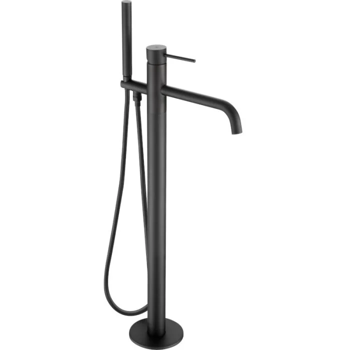 VOS Floor Standing Bath Shower Mixer Matt Black